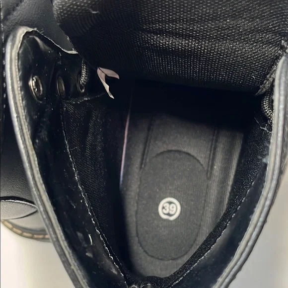 Black Lace Up Boots for Women - Picture 3 of 5